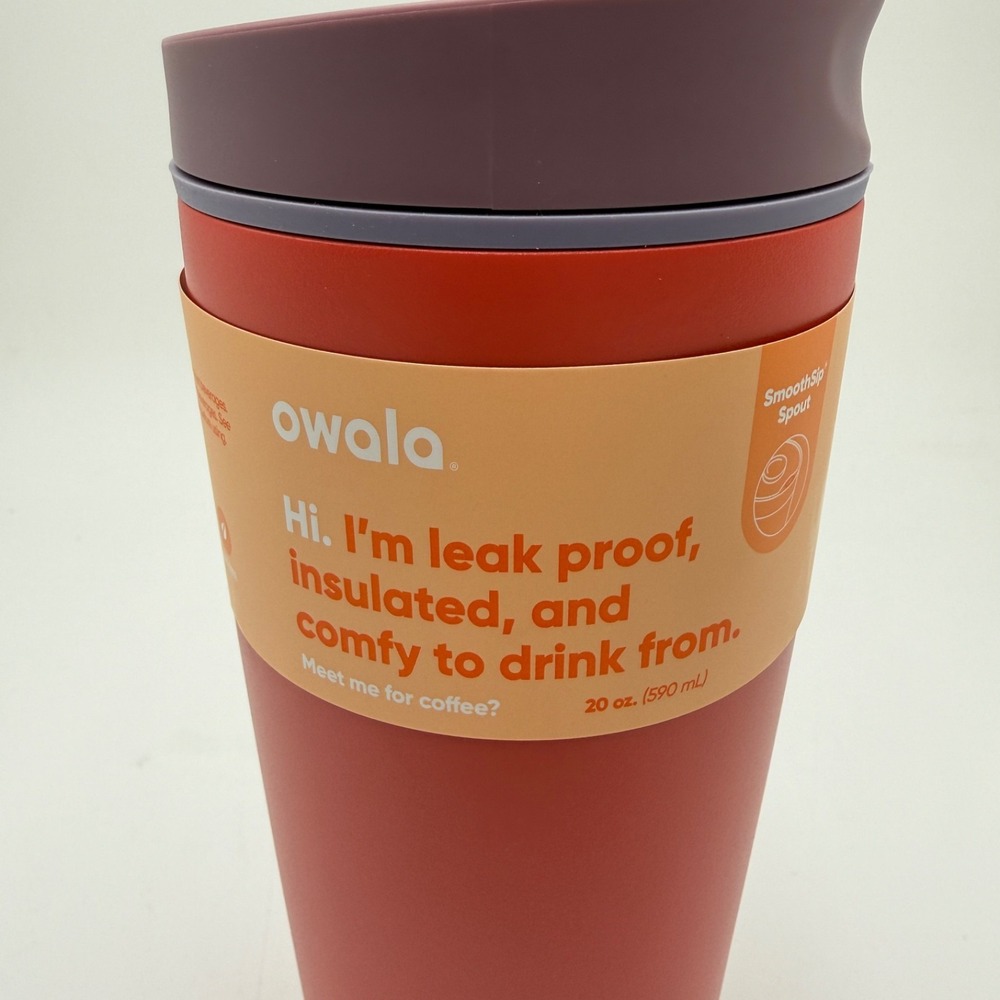 Owala Terracotta Sunset 20oz Smooth Sip Slider Insulated Tumbler NEW - Picture 2 of 3